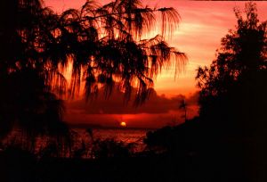 Sunset my last day in Palau.  Leaving after a paradise on... by Tod M. Wolf 